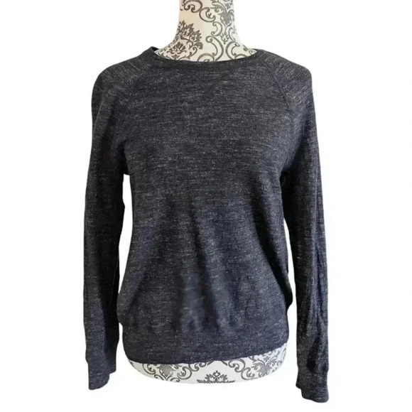 Vince Sweater Wool Linen Blend Dark Blue Marl Crewneck Women's size Medium - Picture 2 of 14